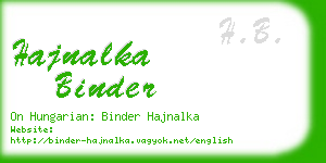 hajnalka binder business card